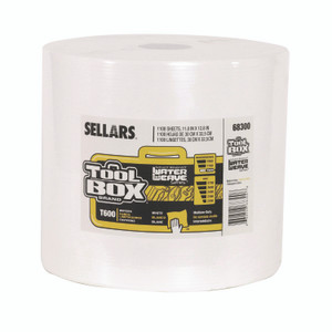 Sellars TOOLBOX WaterWeave T600 Wipers, 1-Ply, 11.8 x 12.8, White, 1,100 Sheets/Roll View Product Image