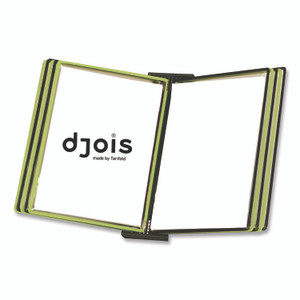djois by Tarifold Black Line Wall Reference System, 10 Panels with Black, Green Borders, Black Base View Product Image