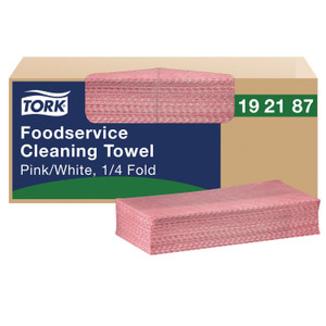 Tork Foodservice Cleaning Towel, 1-Ply, 6 x 10.75, Pink, 200/Carton View Product Image