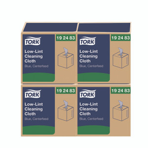 Tork Low-Lint Cleaning Cloths, 1-Ply, 15 x 15, Blue, 240 Sheets, 4 Boxes/Carton View Product Image