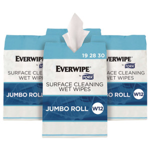 Tork Surface Cleaning Wet Wipe, 1-Ply, 6 x 6, Lemon, White, 900 Sheets, 4/Carton View Product Image