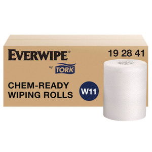Tork Chem-Ready Wiping Rolls, 1-Ply, 12 x 12, White, 90 Sheets, 6 Rolls/Carton View Product Image