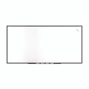 TRU RED Magnetic Steel Dry Erase Board, 48" x 96", White Surface, Black Aluminum Frame View Product Image