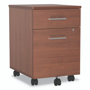 Linea Italia Trento Line Mobile Pedestal File, Left or Right, 2-Drawers: Box/File, Legal/Letter, Cherry, 16.5" x 19.75" x 23.63" View Product Image