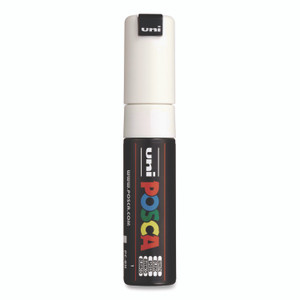 POSCA Water-Based Paint Markers, Broad Chisel Tip, White View Product Image