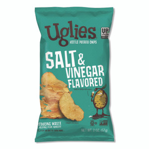 Uglies Kettle Potato Chips, Salt and Vinegar, 2 oz Bags, 24/Carton View Product Image