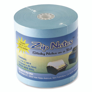 Zip Notes Dispenser Refill Roll, Unruled, 150 ft x 3", Blue View Product Image
