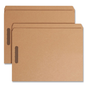 Smead Kraft Fastener Folders, 0.75" Expansion, 2 Fasteners, Letter Size, Kraft Exterior, 50/Box View Product Image