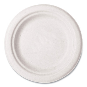 Vegware Nourish Molded Fiber Tableware, Compostable, Plate, Sugarcane, 6" dia, White, 1,000/Carton View Product Image