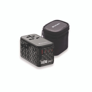 Verbatim UTA-10 GaN III Universal Travel Adapter, (3) USB-A/(3) USB-C View Product Image