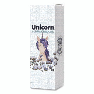 Unicorn Cotton Tampons, Regular, 60/Box, 6 Boxes/Carton View Product Image