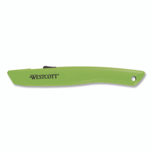 Westcott Full-Size Safety Cutter, ABS Handle, Green, 12/Pack View Product Image