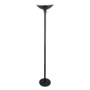 Alera Torchier Floor Lamp, 12.5w x 12.5d x 72h, Matte Black (ALELMPF52B) View Product Image
