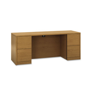 HON 10500 Series Kneespace Credenza With Full-Height Pedestals, 72w x 24d x 29.5h, Harvest (HON105900CC) View Product Image