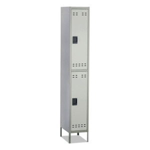 Safco Double-Tier Locker, 12w x 18d x 78h, Two-Tone Gray (SAF5523GR) View Product Image