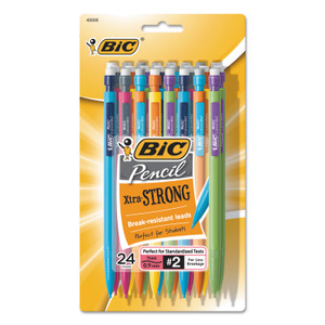 BIC Xtra-Strong Mechanical Pencil Value Pack, 0.9 mm, HB (#2), Black Lead, Assorted Barrel Colors, 24/Pack View Product Image