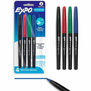 Expo Vis-A-Vis Wet-Erase Markers - Ultra Fine Marker Point - Assorted Ink - (SAN2134341A) Product Image 