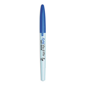 EXPO Vis-a-Vis Wet Erase Marker, Fine Bullet Tip, Blue, Dozen View Product Image