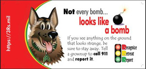 MAGNET, SGT. WOOF, 4.5"X2", ENGLISH View Product Image