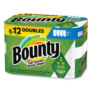 Bounty Select-a-Size Kitchen Roll Paper Towels, 2-Ply, 6 x 11, White, 90 Sheets/Double Roll, 6 Rolls/Carton (PGC15703) View Product Image