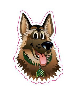 STICKERS, SGT WOOF DIE CUT View Product Image