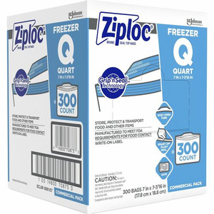 Ziploc Grip n' Seal Freezer Bags - Medium Size - 7.43" - Blue - Plastic - Food, Healthcare, Office, Commercial, Storage Product Image 