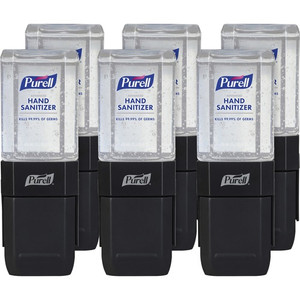 PURELL ES1 Dispenser Starter Kit (4424-D6) - Manual - 15.22 fl oz Capacity - Theft Proof, Durable, Compact, Dye-free, Push Button - Graphite Product Image 