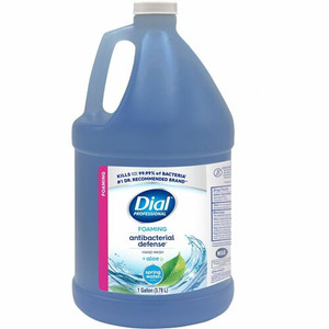 Dial Antibacterial Defense Foaming Handwash - Spring Water Scent - 1 gal - Bottle Dispenser - Bacteria Remover - Hand Product Image 