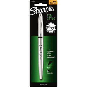 Sharpie Stainless Steel Pen - Fine Pen Point - Refillable - Black Ink - Stainless Steel Stainless Steel Barrel Product Image 