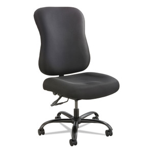 Safco Optimus High Back Big and Tall Chair, Fabric, Supports Up to 400 lb, 19" to 22" Seat Height, Black View Product Image