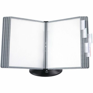 Business Source Deluxe Catalog Display Rack - Support Letter 8.50" x 11" Media - Black Product Image 