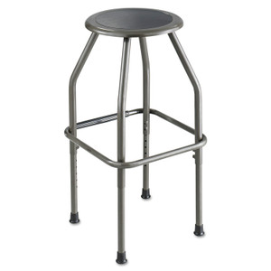 Safco Diesel Industrial Stool with Stationary Seat, Backless, Supports Up to 250 lb, 22" to 30" Seat Height, Pewter (SAF6666) View Product Image