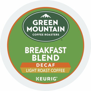 Green Mountain Coffee Roasters K-Cup Breakfast Blend Decaf Coffee - Compatible with Keurig Brewer - Light/Mild - K-Cup - Decaffeinated Product Image 