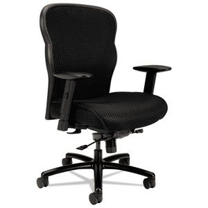 HON Wave Mesh Big and Tall Chair, Supports Up to 450 lb, 19.25" to 22.25" Seat Height, Black (BSXVL705VM10) View Product Image