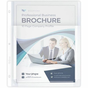 C-Line Super Capacity Sheet Protector with Tuck-in Flap - 200 x Sheet Capacity - For Letter 8 1/2" x 11" Sheet - Clear - Vinyl Product Image 