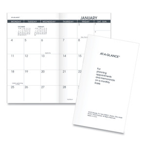 Pocket Size Monthly Planner Refill, 6 x 3.5, White Sheets, 12-Month (Jan to Dec): 2026 View Product Image