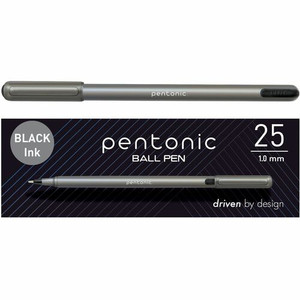 Pentonic Ballpoint Pen Set - 1 mm Pen Point - Black Ink - Nickel Silver Tip Product Image 
