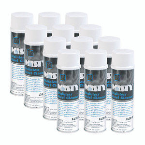 Misty Stainless Steel Cleaner and Polish, Lemon Scent, 15 oz Aerosol Spray, 12/Carton View Product Image