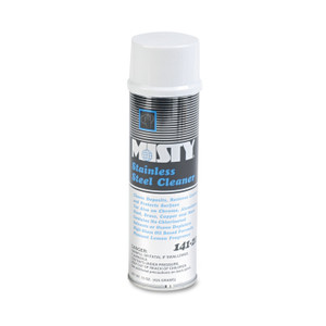 Misty Stainless Steel Cleaner and Polish, Lemon Scent, 15 oz Aerosol Spray, 12/Carton (AMR1001541) View Product Image