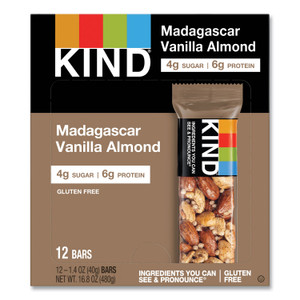 KIND Nuts and Spices Bar, Madagascar Vanilla Almond, 1.4 oz, 12/Box (KND17850) View Product Image