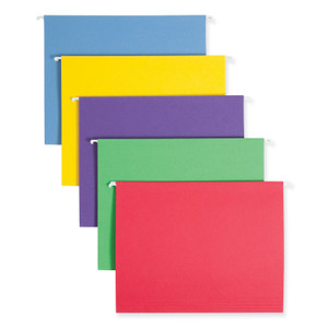 Smead Color Hanging Folders with 1/3 Cut Tabs, Letter Size, 1/3-Cut Tabs, Assorted Colors, 25/Box View Product Image