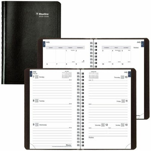 Blueline Weekly Academic Planner - Julian Dates - Weekly - July 2025 to July 2026 - 1 Week Double Page Layout - 5" x 8" Sheet Size Product Image 