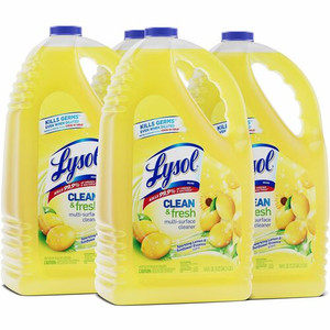 Lysol Clean/Fresh Lemon Cleaner - For Multi Surface - 144 fl oz (4.5 quart) - Clean & Fresh Lemon Scent - Recommended For: Stain Remover - Disinfectant, Long Lasting, Antibacterial Product Image 