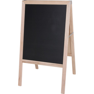 Flipside Dry-erase Board/Chalkboard Easel - Natural White/Black Surface - (FLP31200) Product Image 