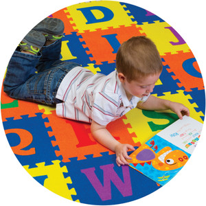 WonderFoam Alphabet Carpet Tiles - 12" Length x 12" Width - (PACAC4353) View Product Image