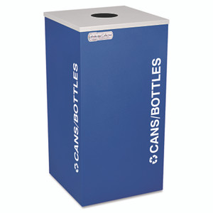 Ex-Cell Kaleidoscope Collection Bottle/Can Recycling Receptacle, 24 gal, Steel, Royal Blue View Product Image
