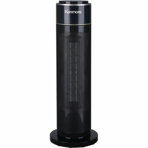 Kenmore 21" Oscillating Tower Heater - 2 x Heat Settings - (ESMKM65010BK) Product Image 