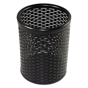 Artistic Urban Collection Punched Metal Pencil Cup, 3.5" Diameter x 4.5"h, Black (AOPART20005) View Product Image