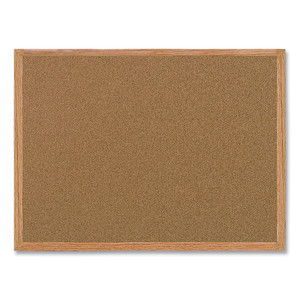 MasterVision Value Cork Bulletin Board with Oak Frame, 24 x 36, Brown Surface, Oak Frame (BVCMC070014231) View Product Image