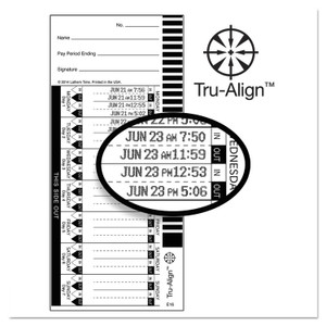 Lathem Time Time Clock Cards for Lathem Time 1600E, One Side, 4 x 9, 100/Pack (LTH16100) View Product Image